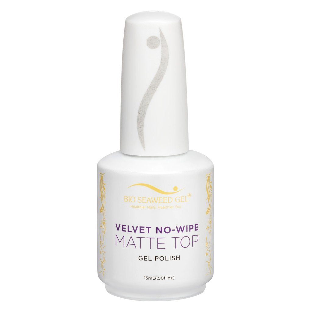 000 TOP COAT EFECTO MATE VELVET NO-WIPE GEL 15ML- BIO SEAWEED GEL - BEMEXCO +Bonito +Fácil