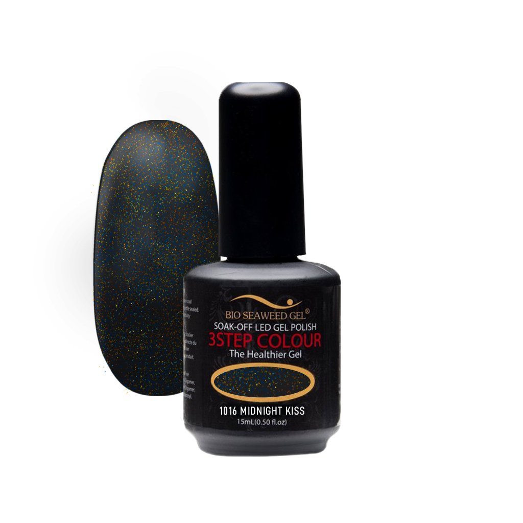 1016 MIDNIGHT KISS, GEL + ESMALTE, MATCHING SET BIO SEAWEED GEL - BEMEXCO +Bonito +Fácil