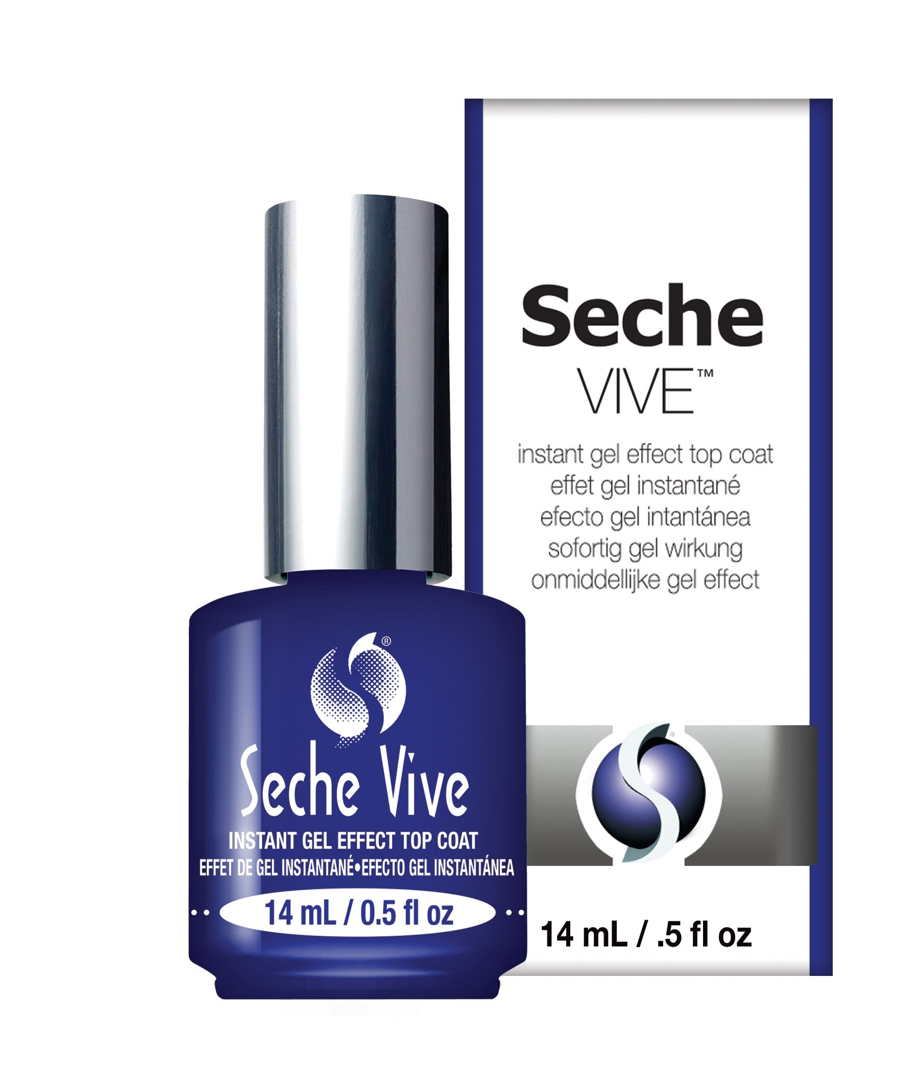 TOP COAT SECADO RAPIDO + ALTO BRILLO PARA ESMALTE, 14 ML / 0.5 FL OZ - VIVE SECHE - BEMEXCO +Bonito +Fácil